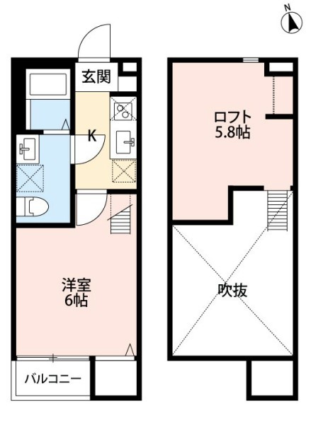習志野市大久保４丁目のアパートの間取り