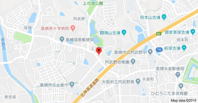 ブルーマーク高槻の地図