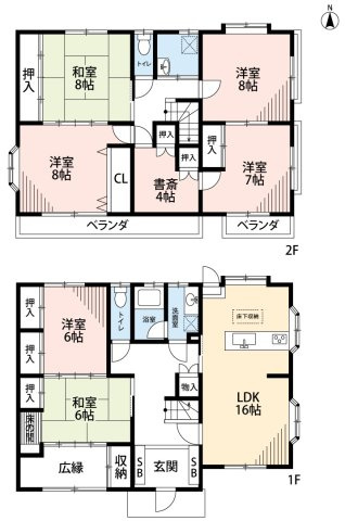 【間取り】 | 上地4丁目戸建