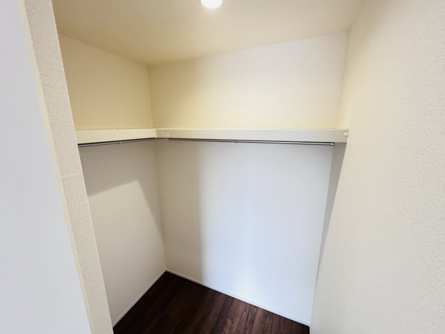 三郷市鷹野４丁目新築戸建【鷹野小学校：9分】の収納|8帖寝室・ウォークインクローゼット