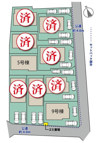 ＜全9棟＞全区画土地40坪以上／長期優良住宅／瀬谷区橋戸3丁目の区画図