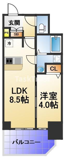 【間取り】 | プレサンス北浜オリジン
