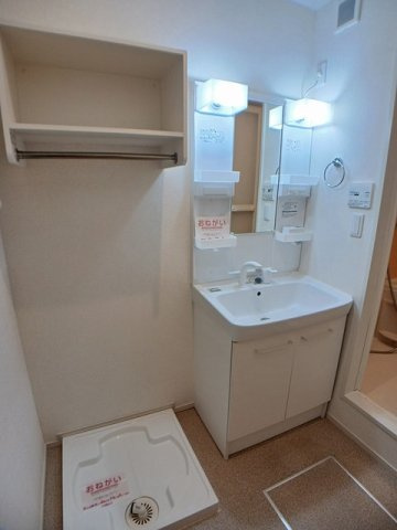 アルビコッコの洗面所|広い洗面スペース