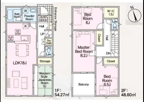 善導寺新築戸建の間取り
