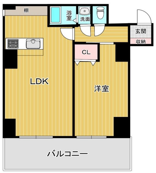 【間取り】 | チサンマンション新大阪第１ | 最上階・南向き・オーナーチェンジ物件