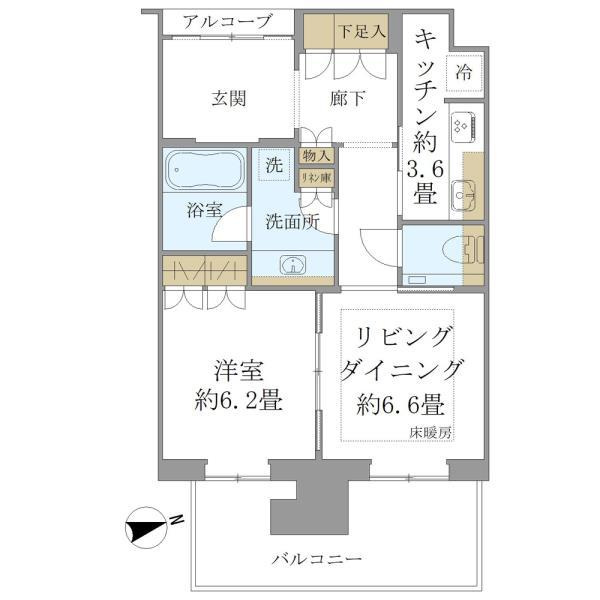 グラングリーン大阪ＴＨＥ　ＮＯＲＴＨ　ＲＥＳＩＤＥＮＣＥの間取り