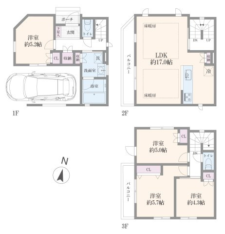 【間取り】 | 田端3丁目新築戸建て | ４LDK＋駐車場