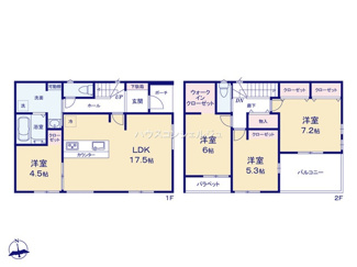 【間取り】 | 名古屋市港区福田1丁目110-5【仲介手数料無料】新築一戸建て　1号棟