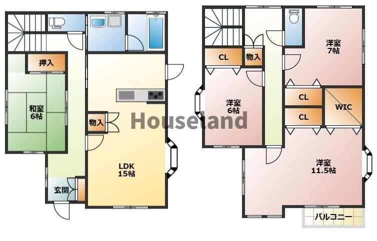 加納戸建の間取り