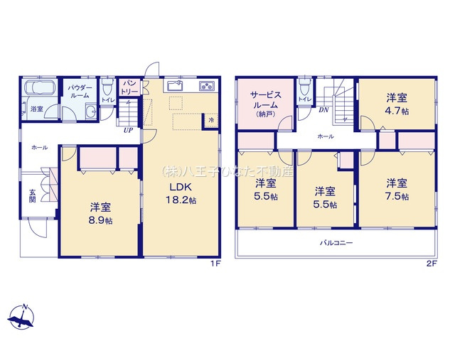 『八王子市中古戸建て』八王子市めじろ台3-20-7【仲介手数料無料】　八王子市めじろ台　の間取り|～仲介手数料無料☆八王子ひなた不動産～八王子市めじろ台　中古戸建