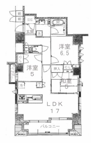 【間取り】 | ファインフラッツ京都山科 | 専有面積75.76㎡