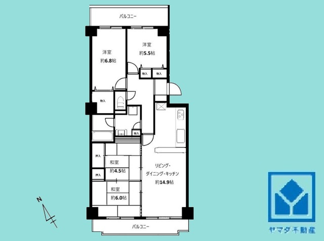 グランドヒル西宮高座台マンションＡ棟の間取り|図面と現況が異なる場合は現況を優先いたします。