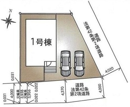 龍ケ崎市川余郷　第1　新築戸建の区画図|区画図です♪