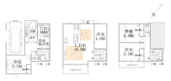 横浜市港南区港南１丁目の売地のその他|参考プランになります。延床面積99.35平米　　参考価格2180万円（税込）
