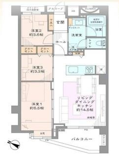 【間取り】 | オーベル三軒茶屋ディーアール | 販売価格：1憶1,960万円　間取り：３LDK　専有面積：58.63平米　5階につき眺望良好
お気軽にお問合せください