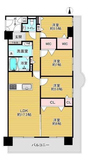 【間取り】 | ファミール鶴見