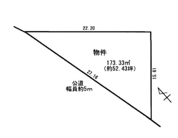 岡崎市市場町字円光の売地の区画図