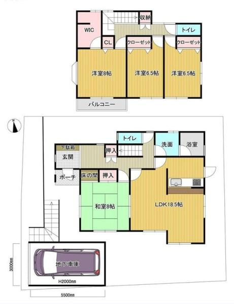 橋本市紀見ケ丘1丁目　中古戸建の間取り