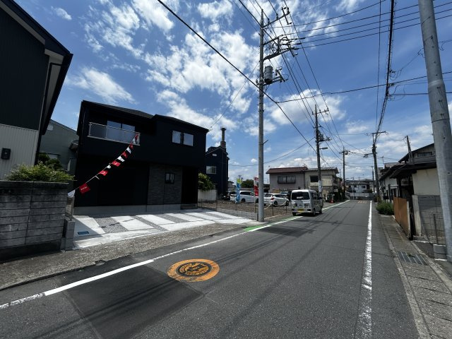 新築　高崎市常盤町1期　１号棟の前面道路含む現地写真|現地写真　東側接道幅員約6.1ｍ