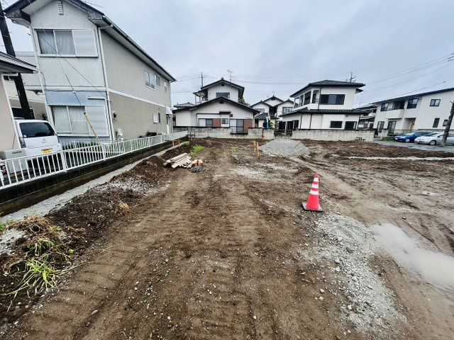 新築　前橋市下新田町1期　１号棟の前面道路含む現地写真|南側接道幅員約4ｍ