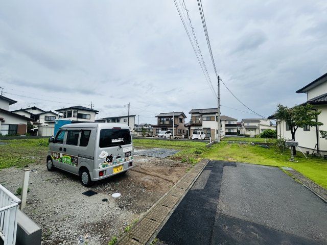 新築　前橋市下新田町1期　3号棟の前面道路含む現地写真|南側接道幅員約4ｍ