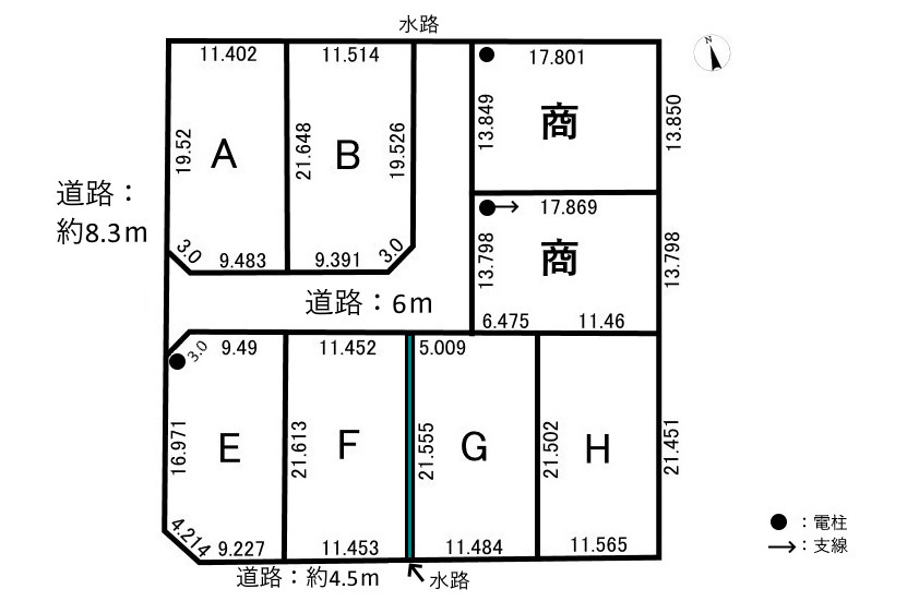 ８区画分譲地　粟野西7丁目　H区画