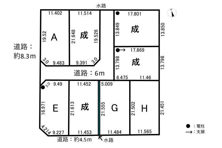 ８区画分譲地　粟野西7丁目　G区画