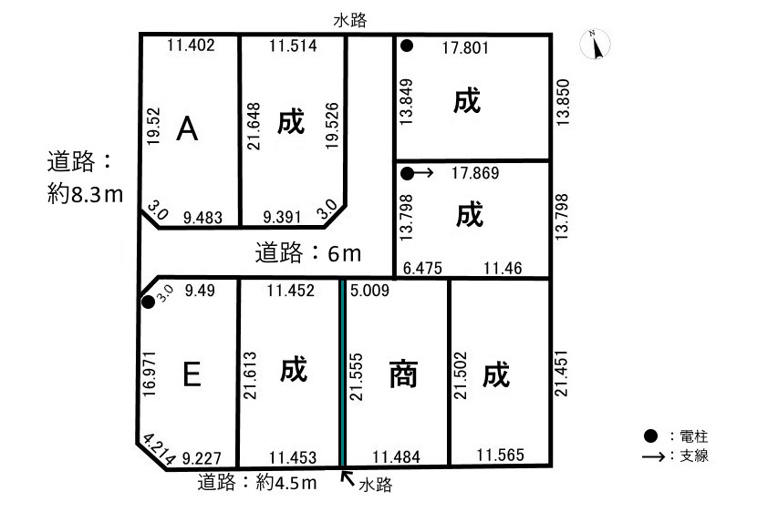 ８区画分譲地　粟野西7丁目　E区画