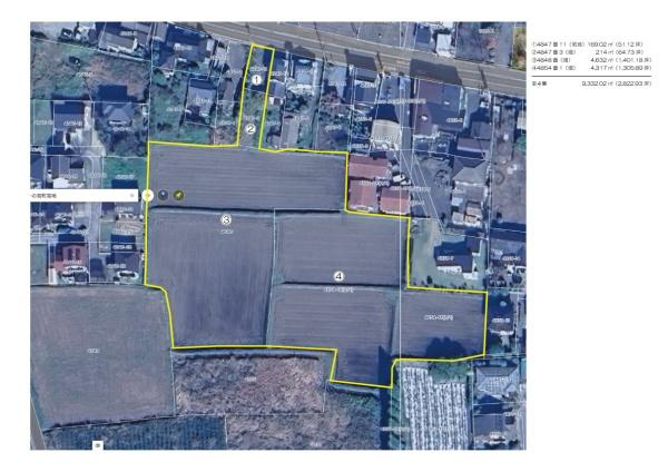 阿蘇市 一の宮町宮地（宮地駅） 住宅用地の土地図|約2,820坪の広大な土地です！！