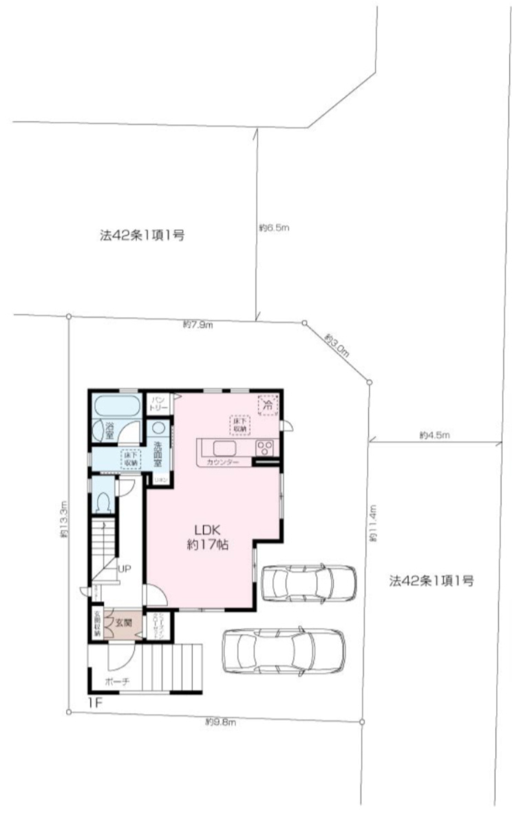 【北西角地】笹下６丁目新築戸建の画像