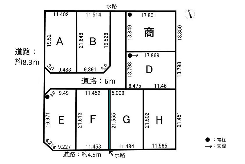 ８区画分譲地　粟野西7丁目