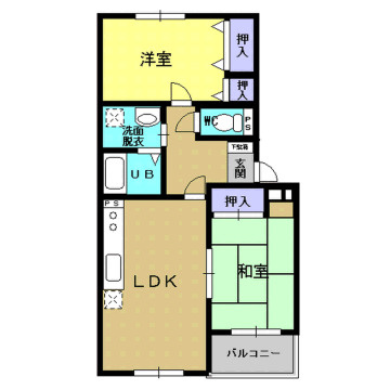 熊本市西区池田１丁目の賃貸マンションの間取り