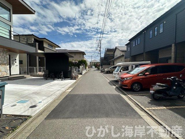 藤沢市鵠沼海岸２丁目　売地　全２区画の前面道路含む現地写真|現地外観
