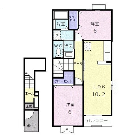 グッディ亀山Ａの間取り