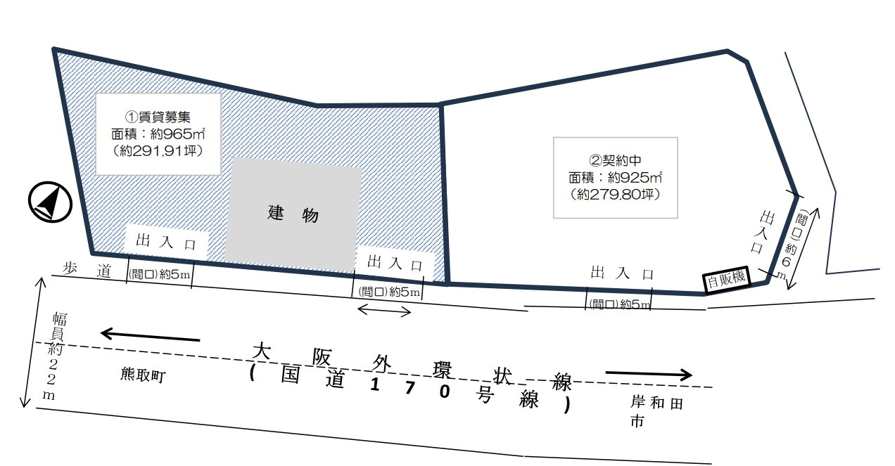 大阪府貝塚市地蔵堂　店舗戸建ての間取り