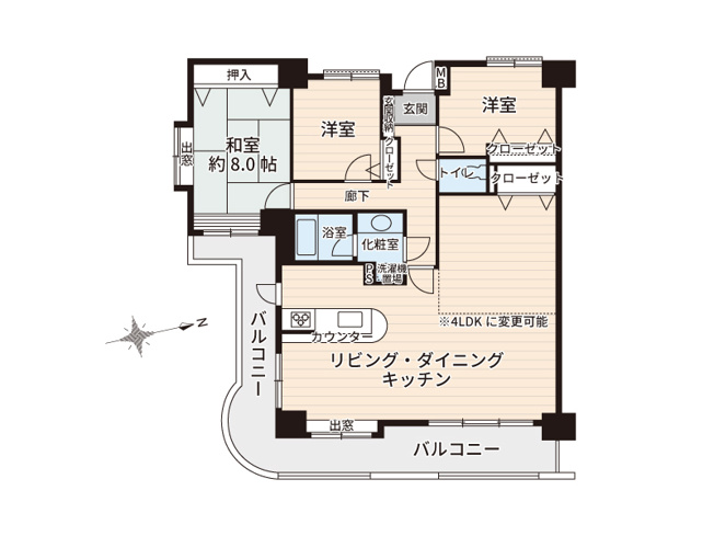 【間取り】 | ダイアパレス朝霞台　(志木本店) | 専有面積101.49平米のゆとりある3LDK。令和2年リフォーム済みで、快適にお住まいいただけます。
