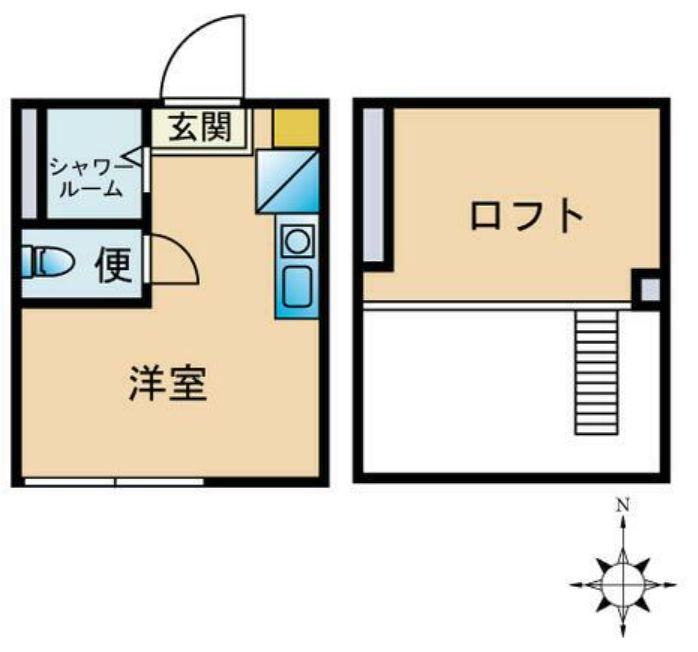 高円寺プレイスの間取り|ワンルーム+ロフト