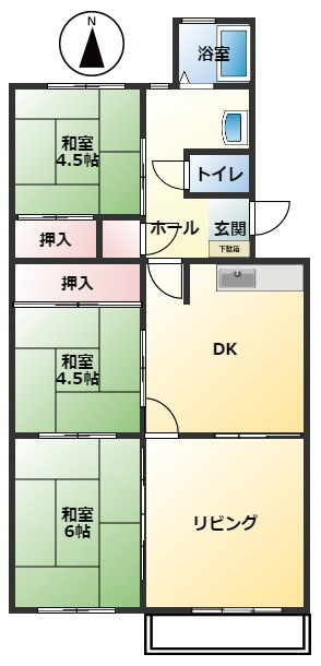 垂水高丸住宅５号棟の間取り
