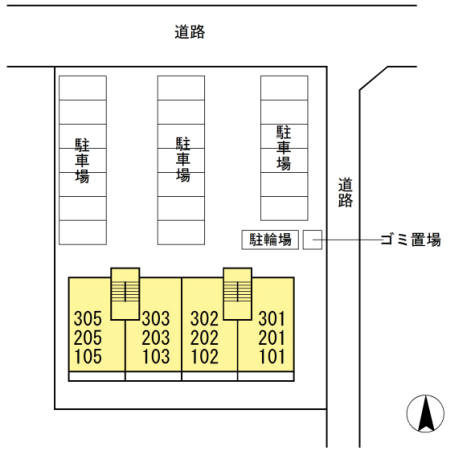パレスプリメーロの駐車場|カースペースがあります