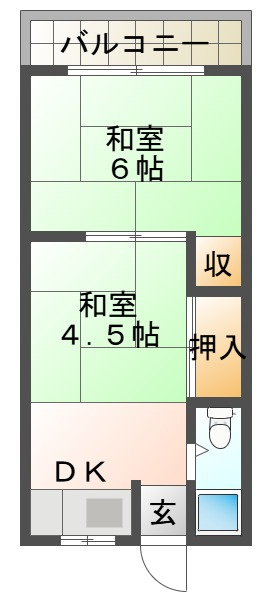 千代が丘ハイツB棟の間取り