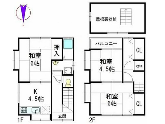 【間取り】 | 山科区椥辻中在家町　中古戸建