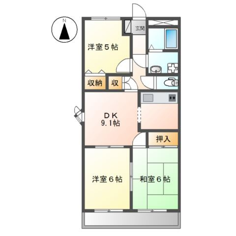 ソフィア花北の間取り