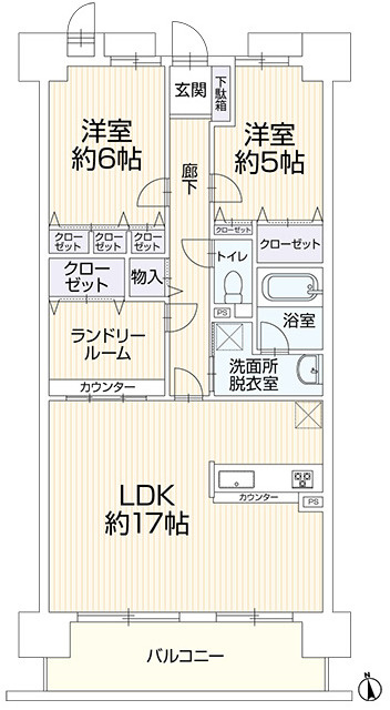 リフォーム　中古マンション　ダイアパレス長良西町　平成9年築の間取り