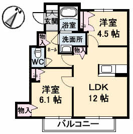 【間取り】 | シャーメゾン　ラフィーネ　B棟