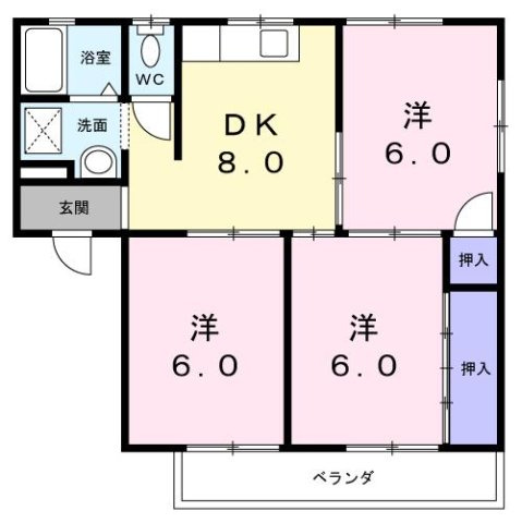 ハイツ岡本の間取り