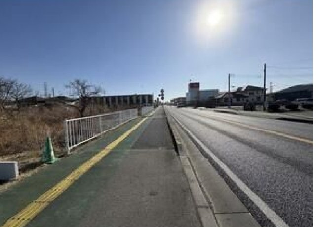 売地　小山市羽川の前面道路含む現地写真