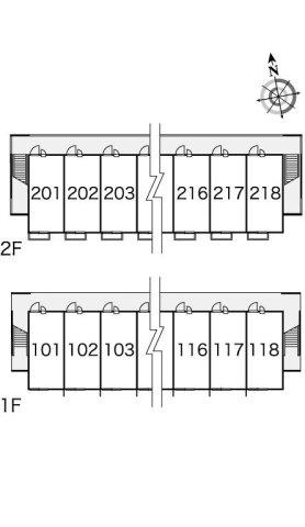 レオパレス富士見の区画図