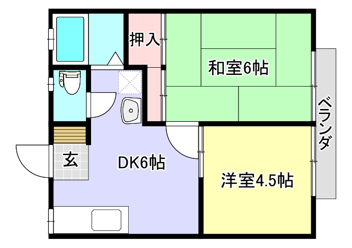 パナハイツ福真（相生）の間取り