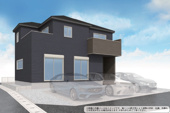 羽島市福寿町新築建売全4棟！お車並列3台可能！福寿小学校まで徒歩9分です♪耐震等級3・長期優良住宅の画像