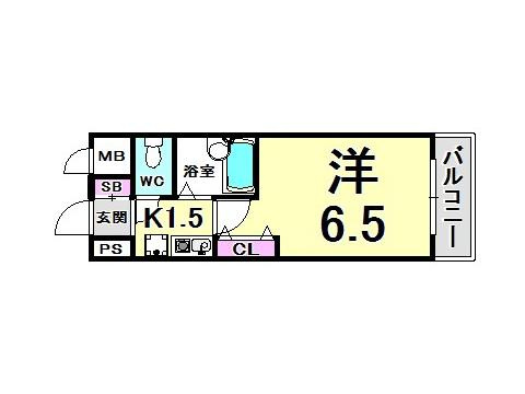 エスリード三宮フラワーロードの間取り